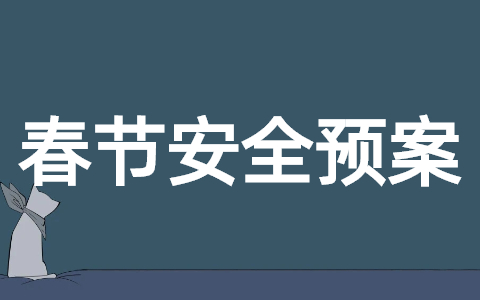 春节期间单位安全的应急预案范文大全