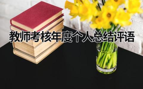 教师考核年度个人总结评语(11篇）