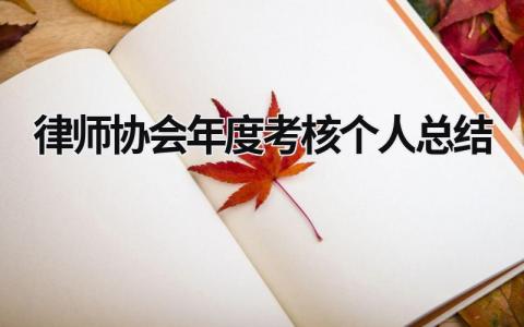 2023律师协会年度考核个人总结优秀范文(10篇）