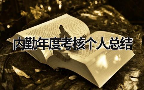 2023内勤年度考核个人总结(3篇）