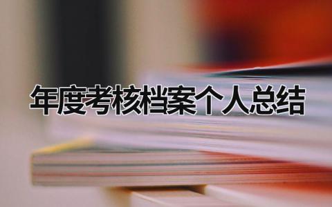 2023年度考核档案个人总结范文(通用12篇）