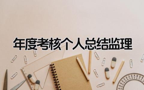 2023年度考核个人总结监理怎么写(范文8篇）