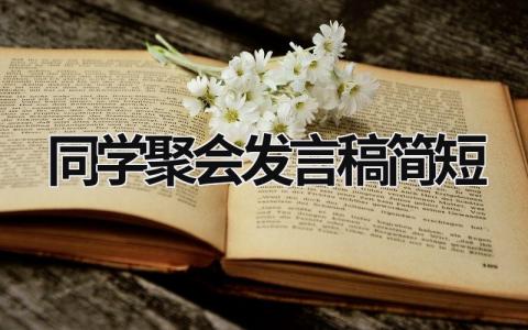 同学聚会发言稿简短范文(8篇）