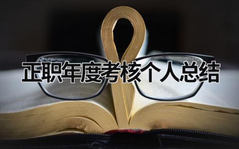 2023正职年度考核个人总结(15篇）