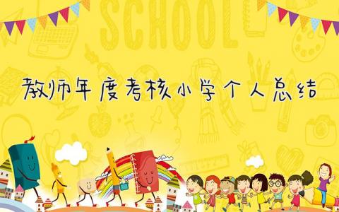 教师年度考核小学个人总结(13篇）