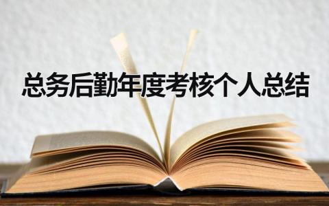 2024总务后勤年度考核个人总结(12篇）