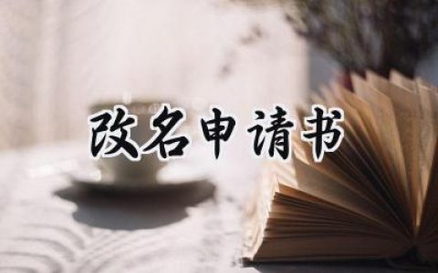 改名申请书(8篇）