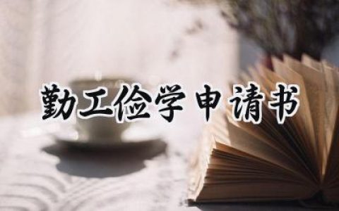 勤工俭学申请书(6篇）