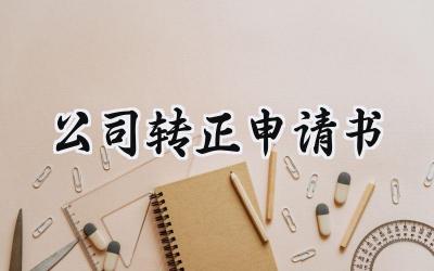 公司转正申请书(5篇）