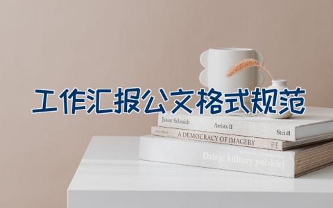 工作汇报公文格式规范