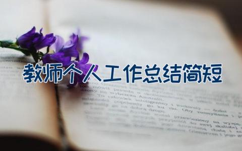 教师个人工作总结简短