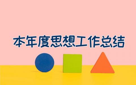 本年度思想工作总结