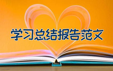 学习总结报告精彩文案 学习总结报告范文12篇