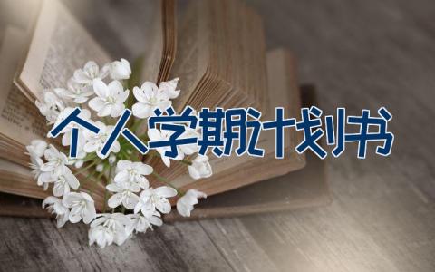 个人学期计划书