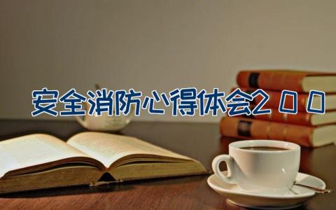 安全消防心得体会200字