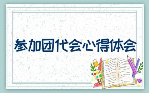 参加团代会心得体会